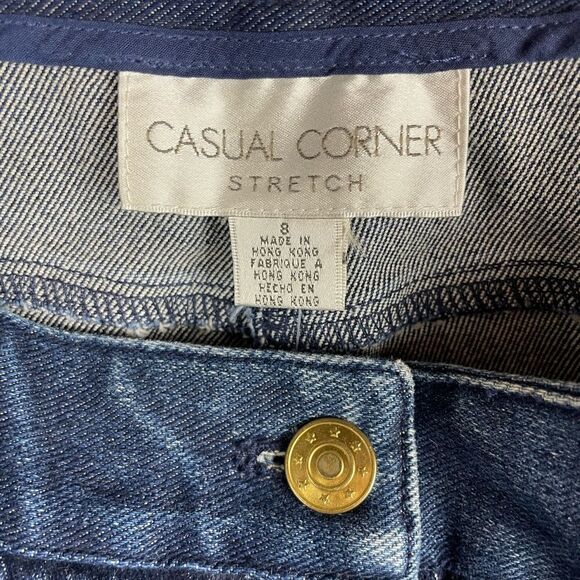 Casual Corner Cropped Stretch Fit Denim Jeans Size 8 - Picture 4 of 7